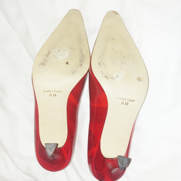 JRenee vintage pointy black label red heels - Picture 4 of 6